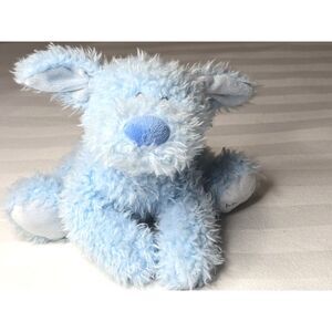 Baby Ganz Soft Dog Plush Toy My First Puppy Textured Blue Fur 12" Baby Infant